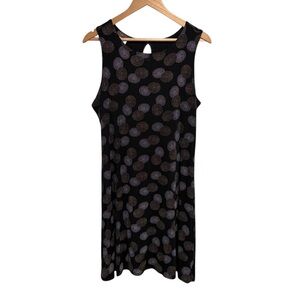 Jessica Sleeveless Midi Dress Circle Detailing Textured Button Enclosure